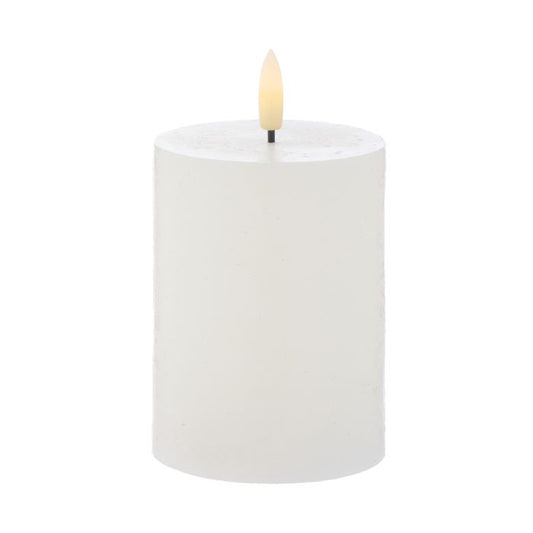 Amalfi Hughe LED Flickering Candle Rustic 10cm White