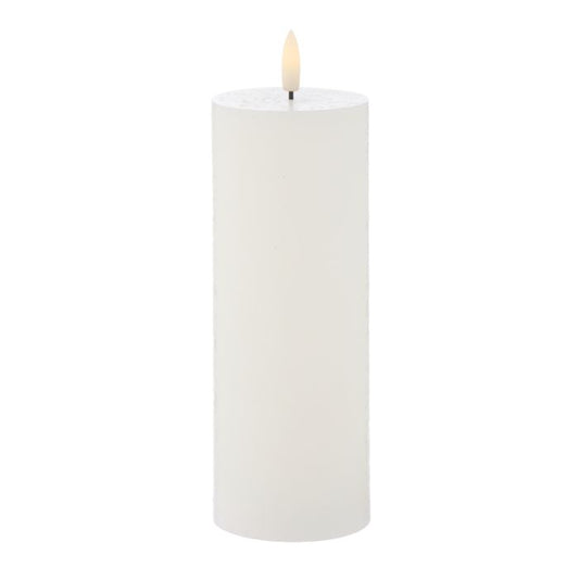 Amalfi Hughe LED Flickering Candle Rustic 20cm White