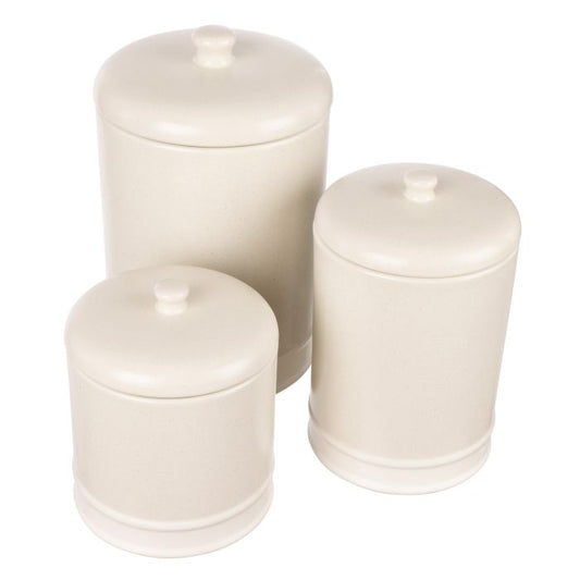 Davis & Waddell Darley Canister Set Of 3 Cream