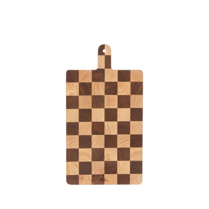 Davis & Waddell Essentials Hudson Acacia Wood Checkerboard Serving Board