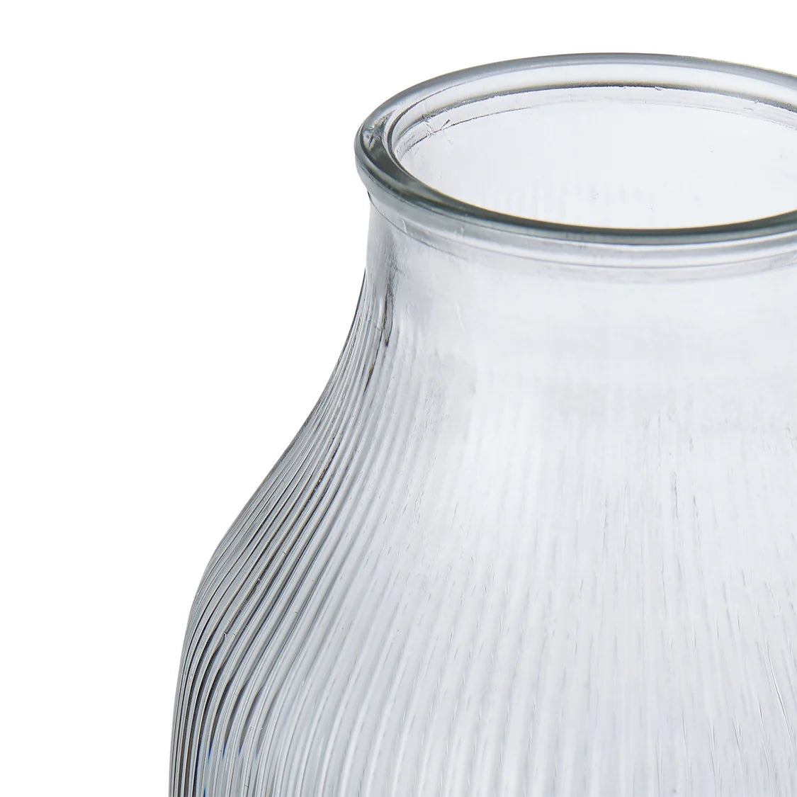 Rogue Clear Ribbed Vase