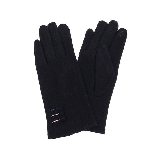 Ivys Gloves with 3 buttons at wrist and 3 colours sewn