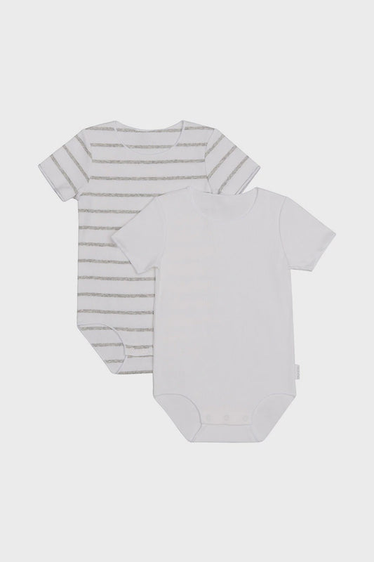 Bonds Wonderbodies Rib Short Sleeve Bodysuit 2 Pack