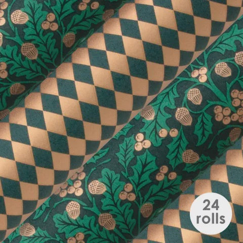 Vandoros Gift Wrap - Harvest Evergreen Collection