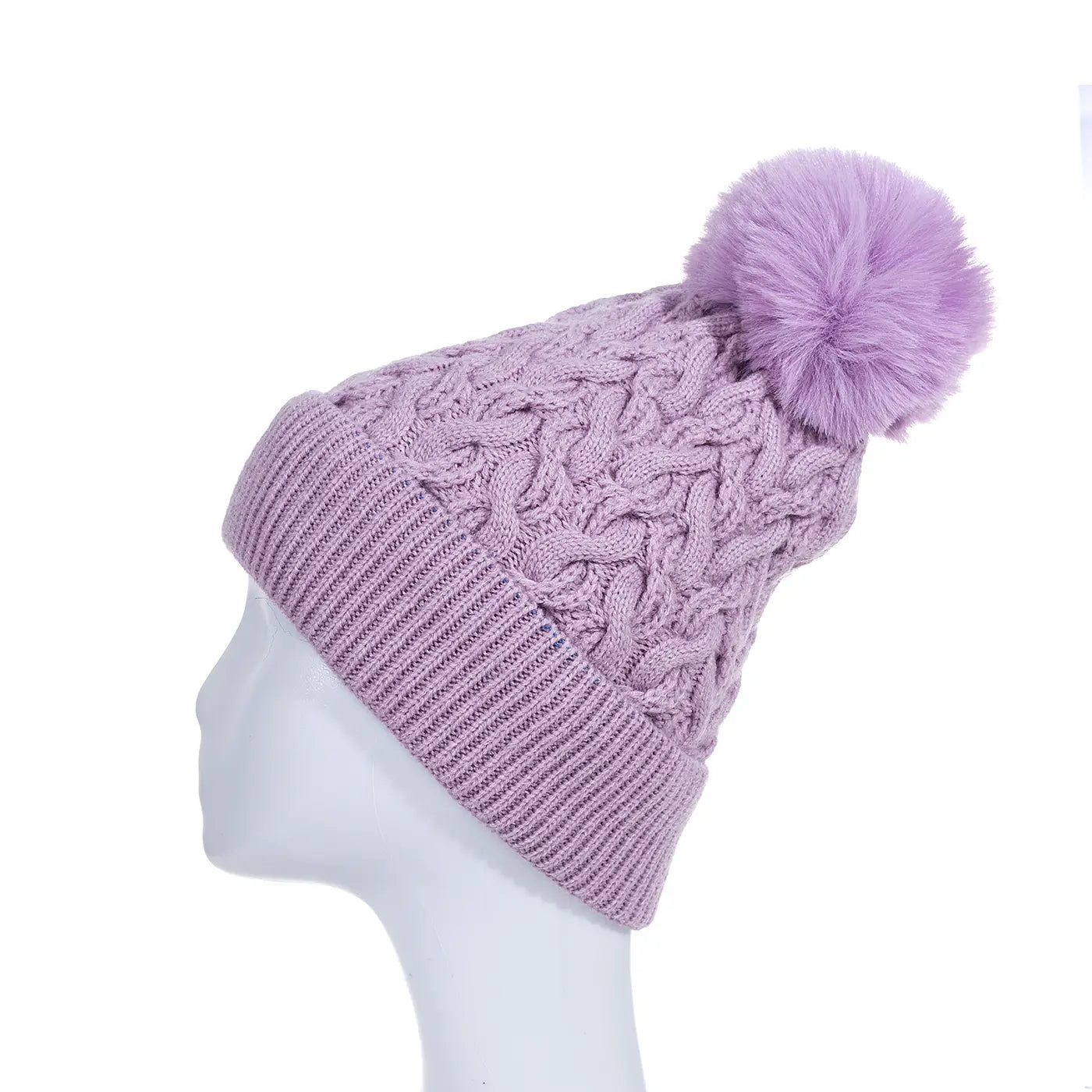 IVYS Cable Knit Pom Pom Beanie