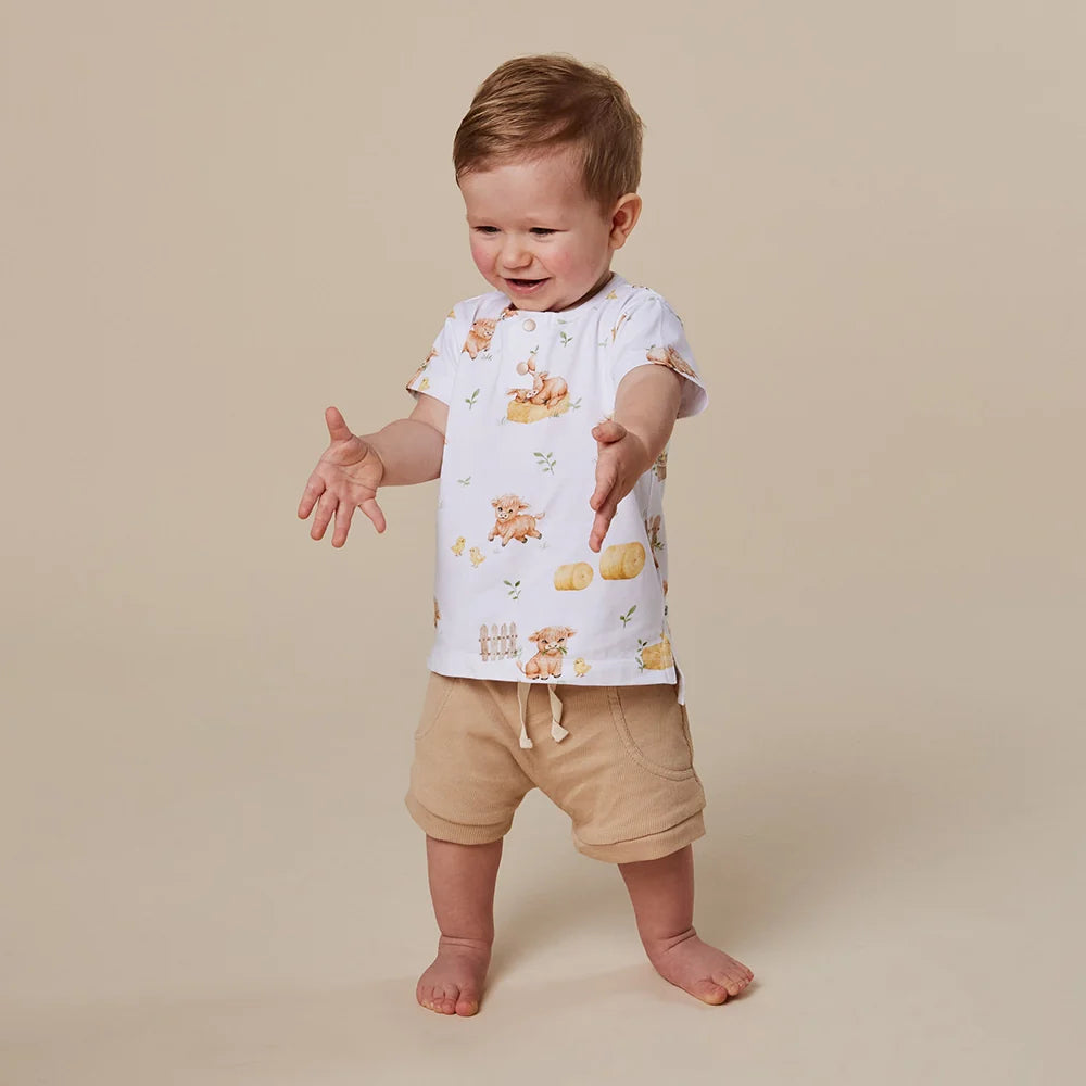 Snuggle Hunny Organic Short Sleeve Top - Highland Cows