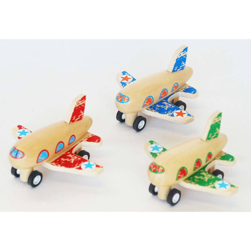 ToysLink Wooden Airplane 3 colours