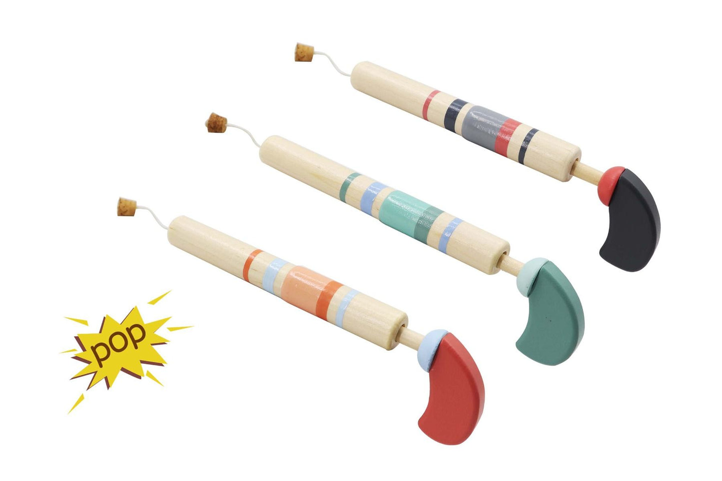 ToysLink Wooden Pop Gun 3 colours