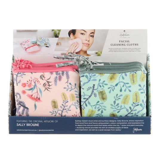 The Australian Collection Facial Cleaning Cloths Sally Browne  Set Of 3