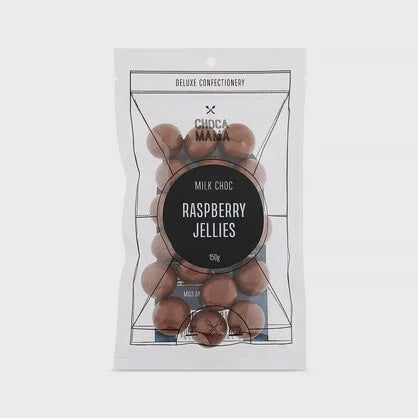 ChocaMama Milk Choc Raspberry Jellies 150G