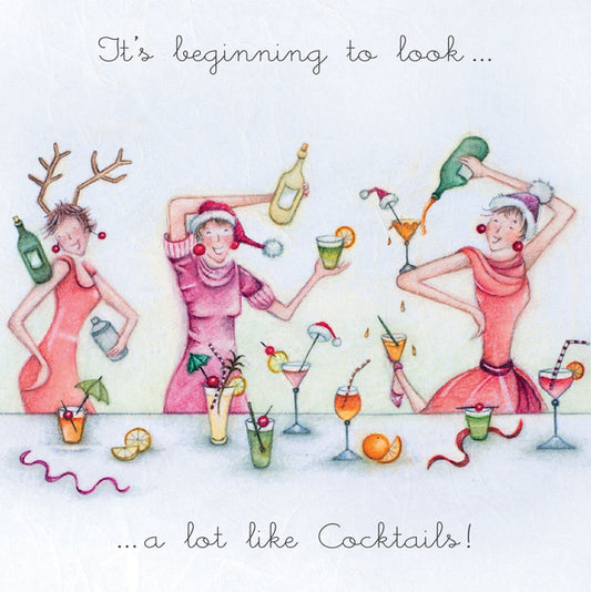 Berni Parker Card Loving Christmas Cocktails