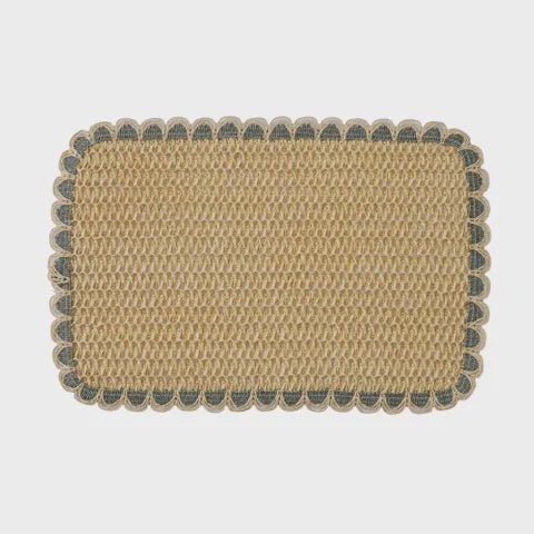 Assemble Ita Crochet Placemat Natural/Steel 45 X 30 CM