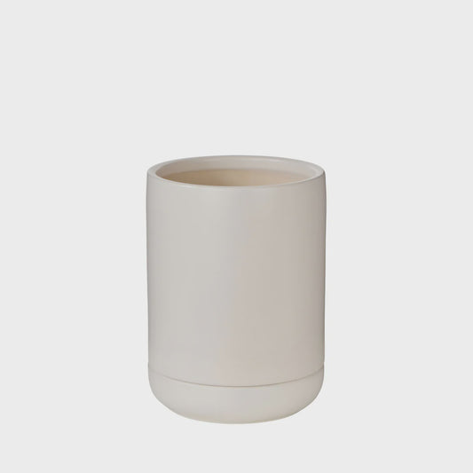 Rogue Luana Pot w/Saucer - White - 20x20x26cm