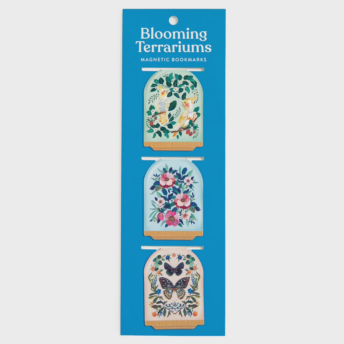 Galison Blooming Terrariums Set/3 Magnetic Bookmarks