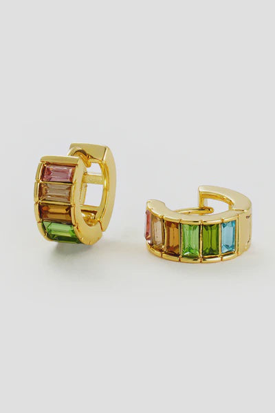 Zafino Kira Huggie Earring Multi Colour