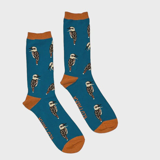 Red Parka Bamboo Socks Kookaburra