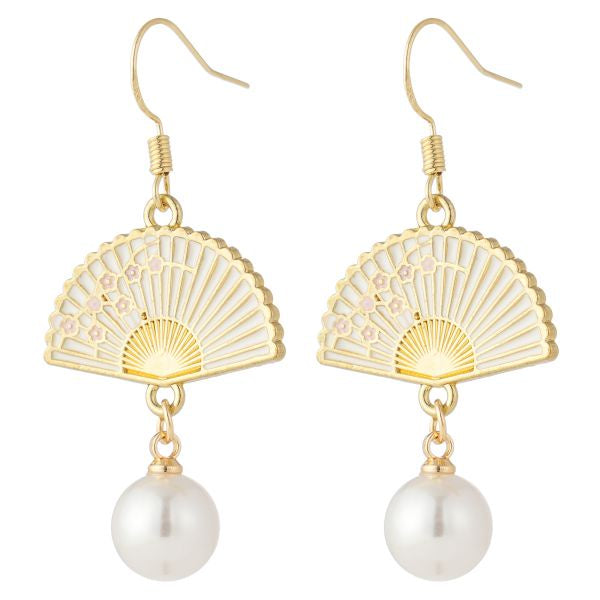 Enhance Accessories Lota Earrings - White
