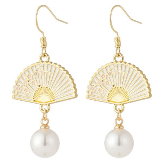Enhance Accessories Lota Earrings - White