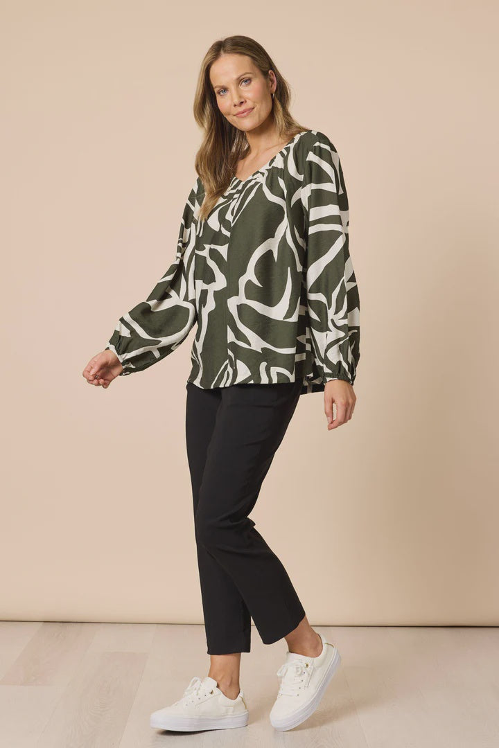 Clarity Lyon Print Top