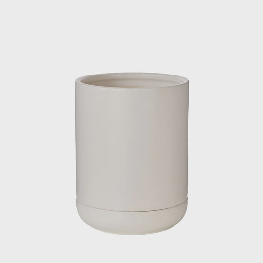 Rogue Luana Pot w/Saucer-White-  26x26x33cm