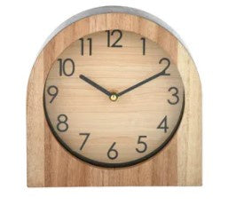 Coast to Coast Home Carnaby Wood Desk Clock 20cm Natural