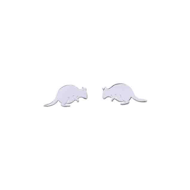 Red Parka Pademelon 100% Recycled Sterling Silver Studs