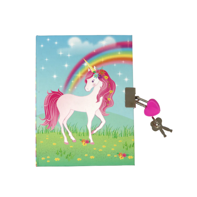 Pink Poppy Stardust Unicorn Scented Lockable Diary