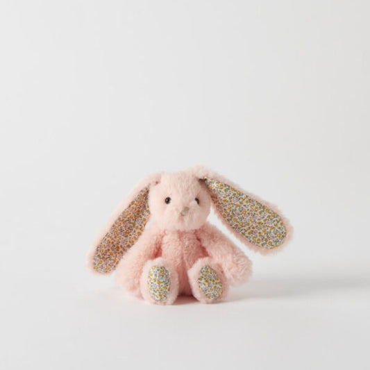 Jiggle & Giggle Floral Peach Bunny Rattle