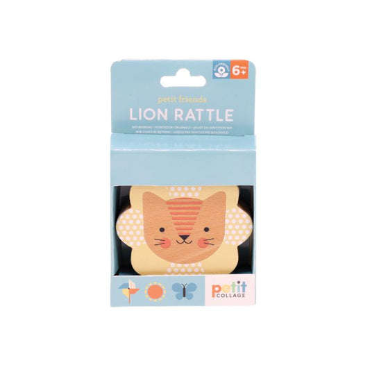 Petit Collage Lion Rattle