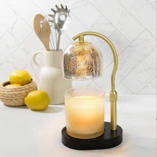 Candle Warmers Mercury Glass Candle Warmer Lamp Gold