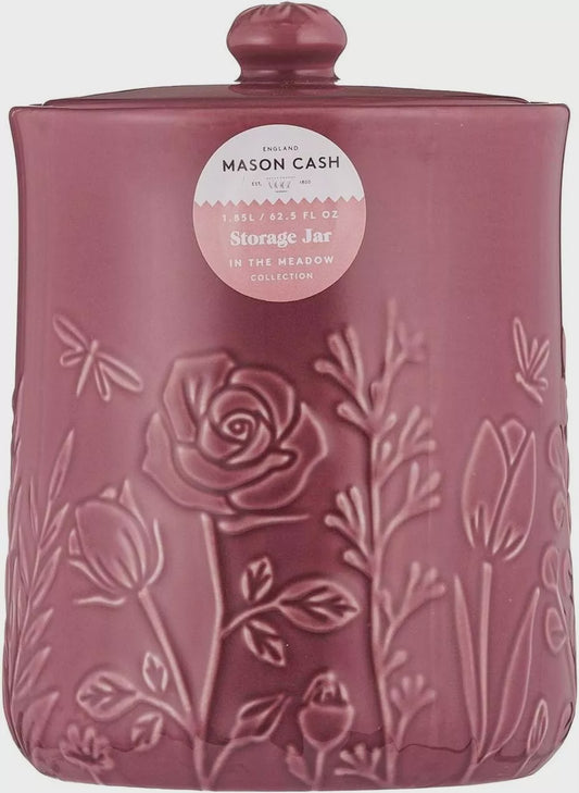 Mason Cash Meadow Storage Jar 1.85L Purple
