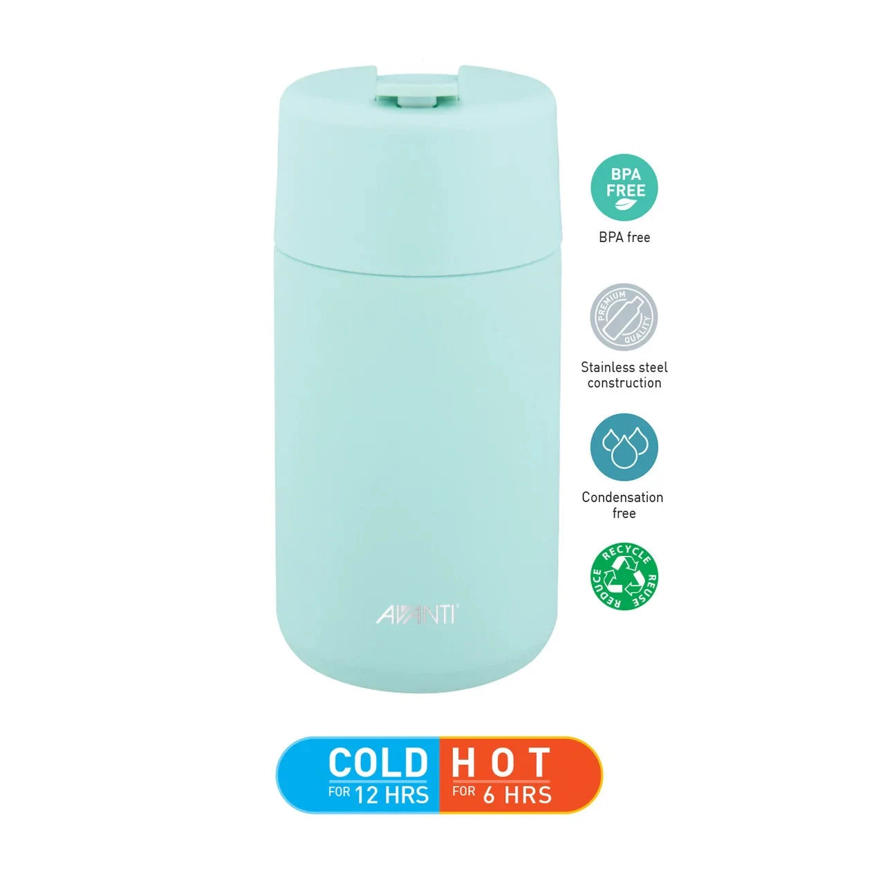 Avanti Brew Insulated Travel Cup 400ml 5 colours