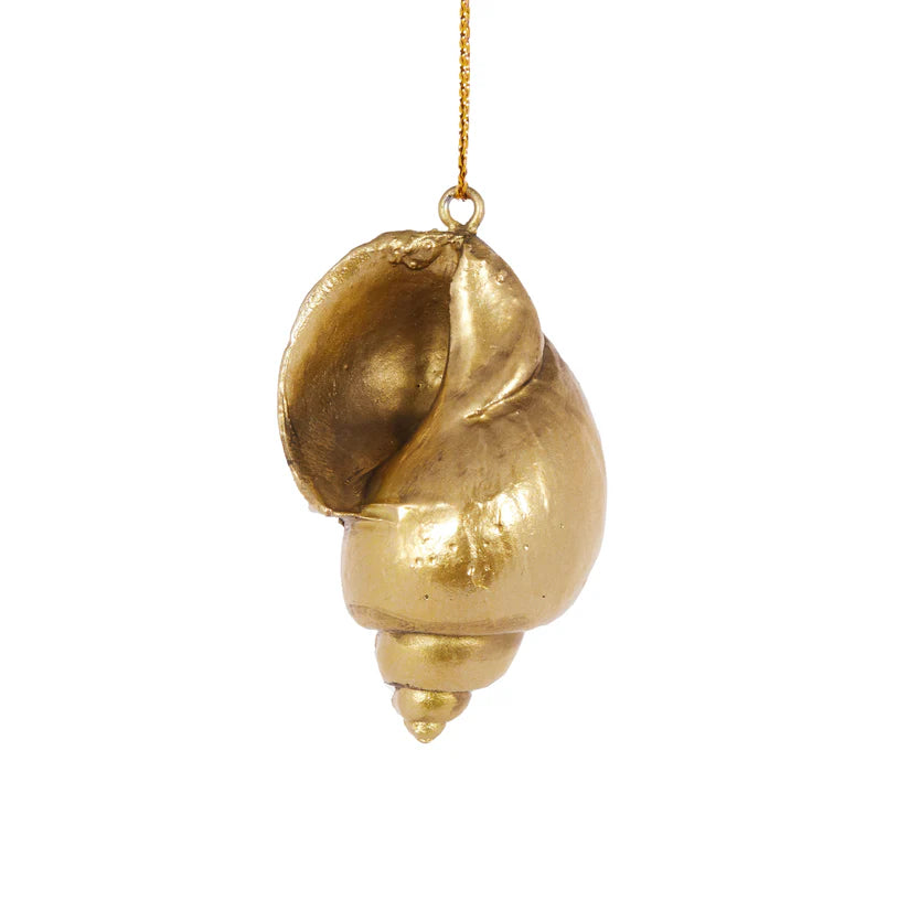 Holly & Ivy Gold  Shell Ornament