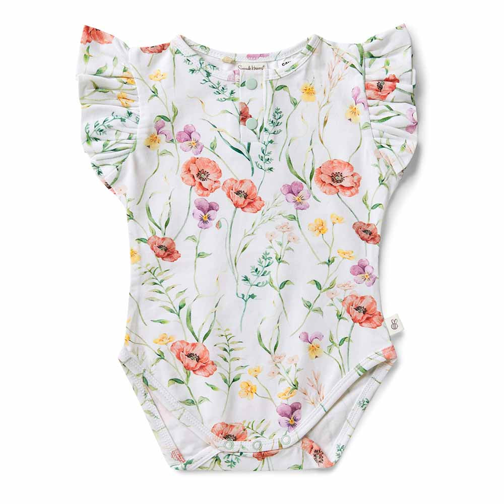 Snuggle Hunny Organic Short Sleeve Bodysuit Meadow