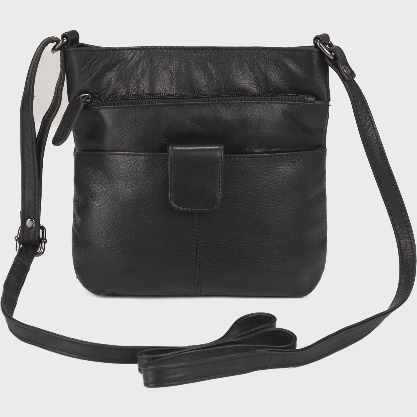 Greenwood Leather Shoulder Bag Linde Black