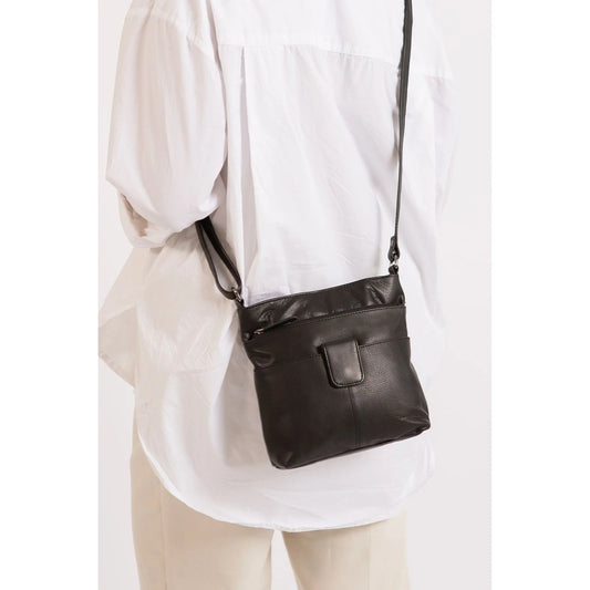 Greenwood Leather Shoulder Bag Linde Black