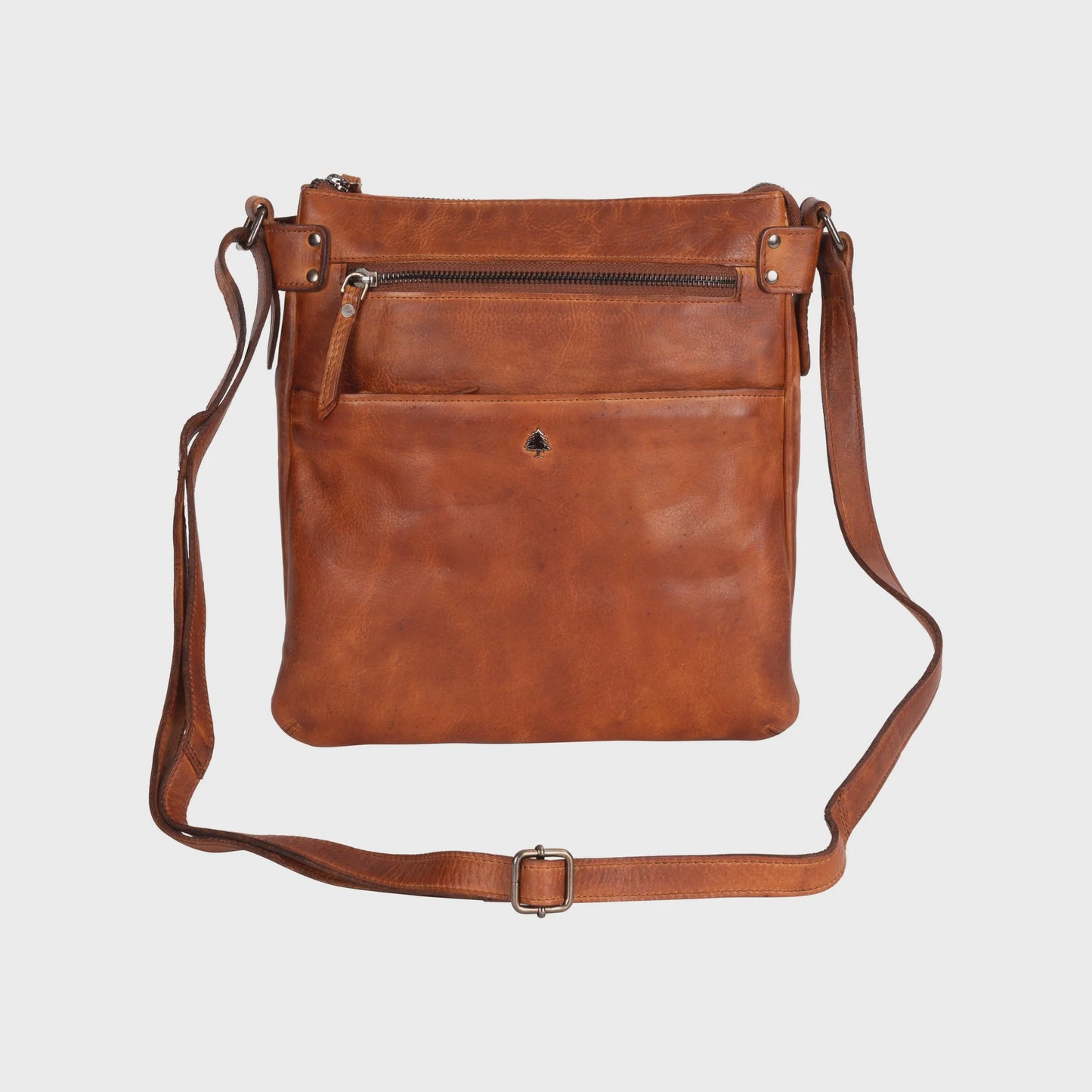 Greenwood Leather Shoulder Bag Robbie Cognac