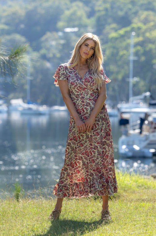 Cienna Shula Shortsleeve Wrap Dress