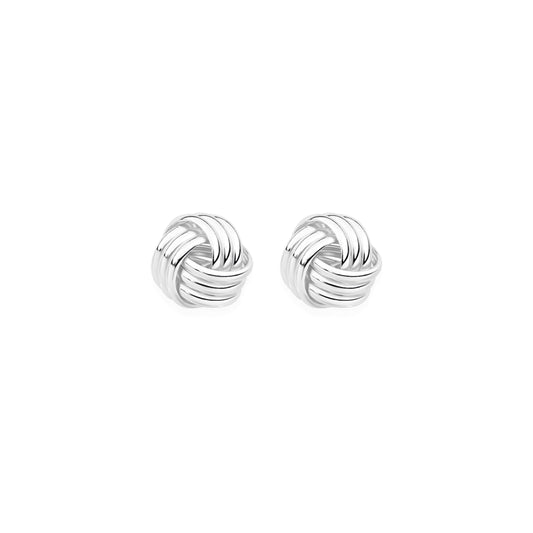BD Sterling Silver 3 Wire Knot Studs