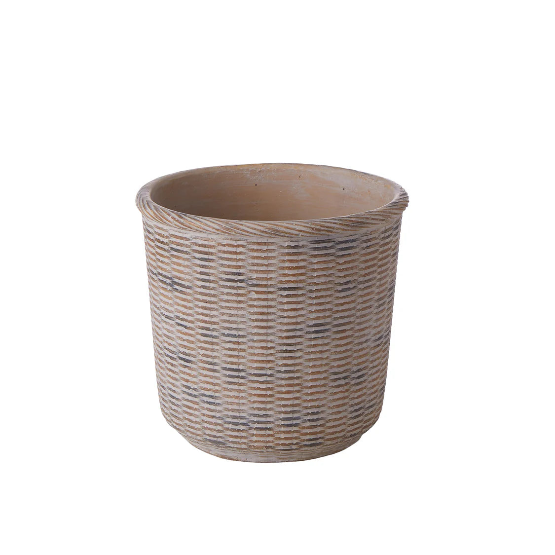 Rogue Cement Round Weave Vessel