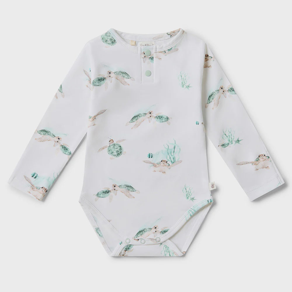 Snuggle Hunny Organic Long Sleeve Bodysuit Turtle