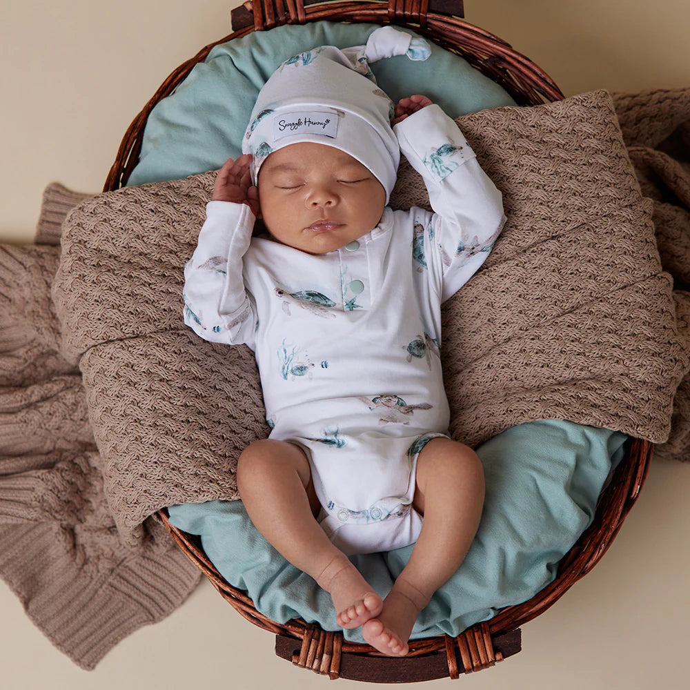 Snuggle Hunny Organic Long Sleeve Bodysuit Turtle