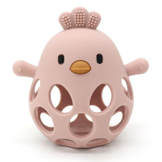 ToysLink Pink Silicone Chicken Teether
