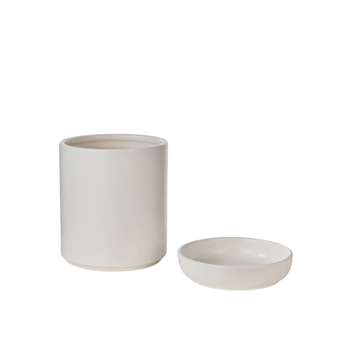 Rogue Luana Pot w/Saucer - White - 20x20x26cm