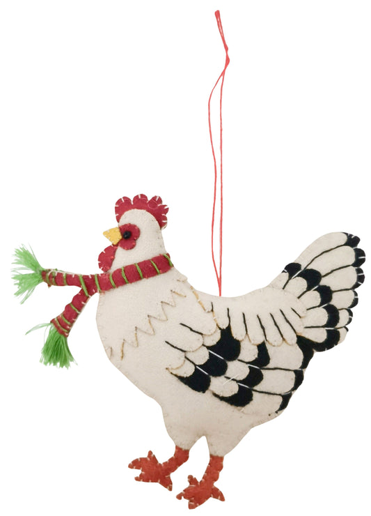 Urban christmas Chicken Fabric Hanging Decoration
