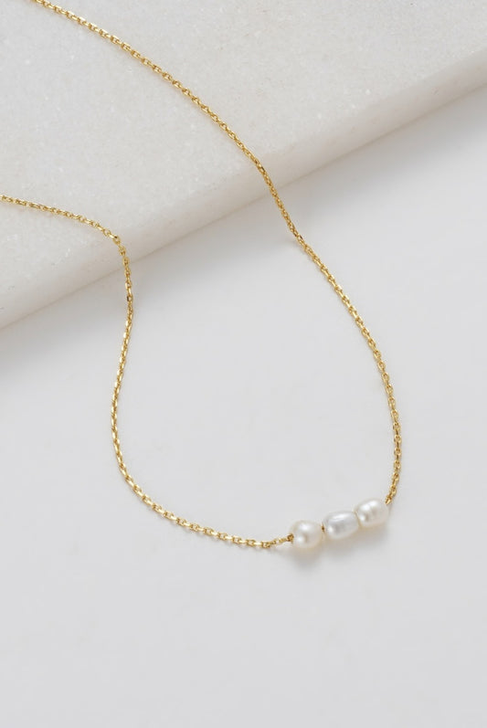 Zafino Mini Pearl Necklace Gold