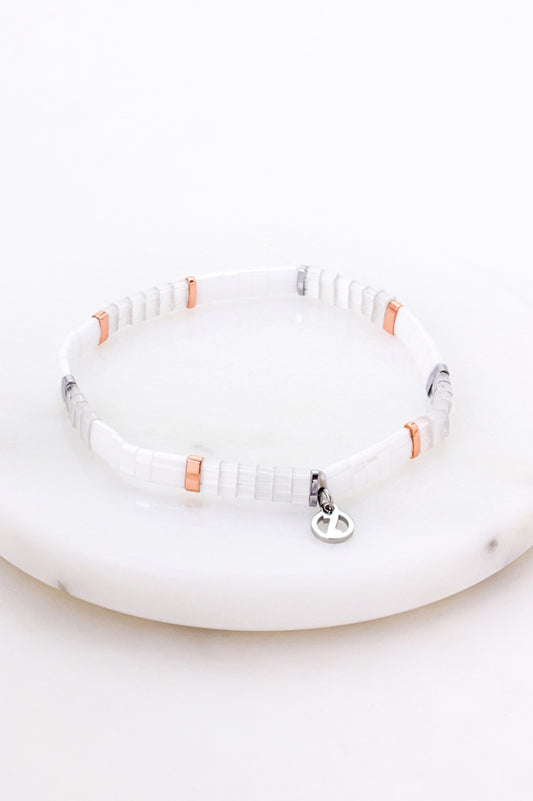 Zafino Tile Bracelet - Rose/Silver