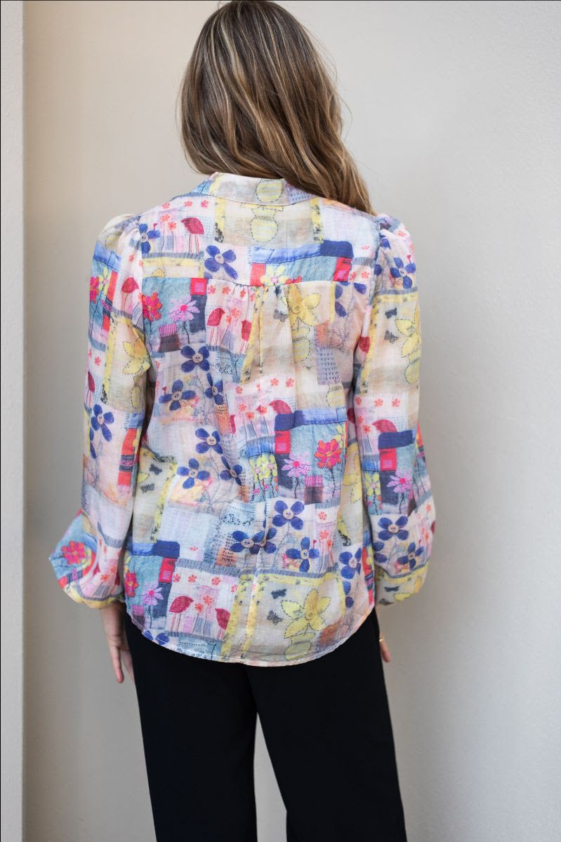 fria Flower Vases Blouse