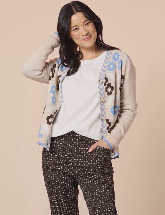 Gordon Smith Vermont Knit Cardi - Natural Multi