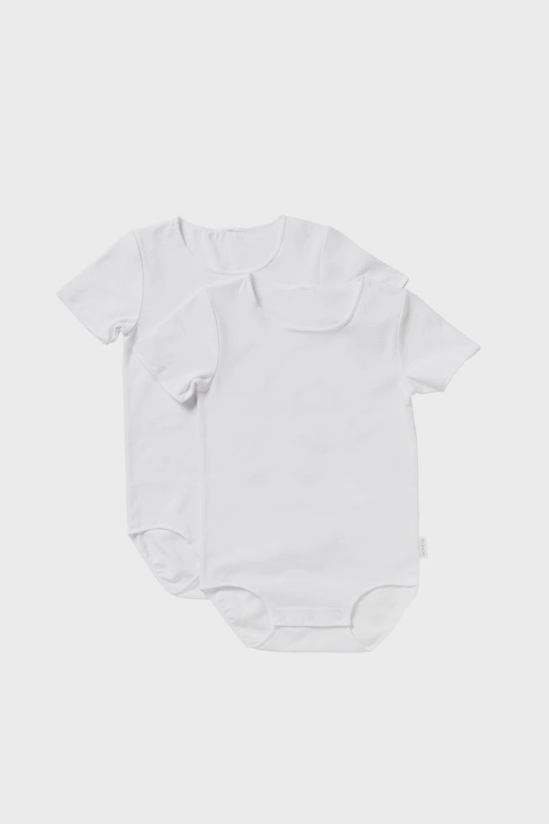 Bonds Wonderbodies Short Sleeve Bodysuit 2 Pack White